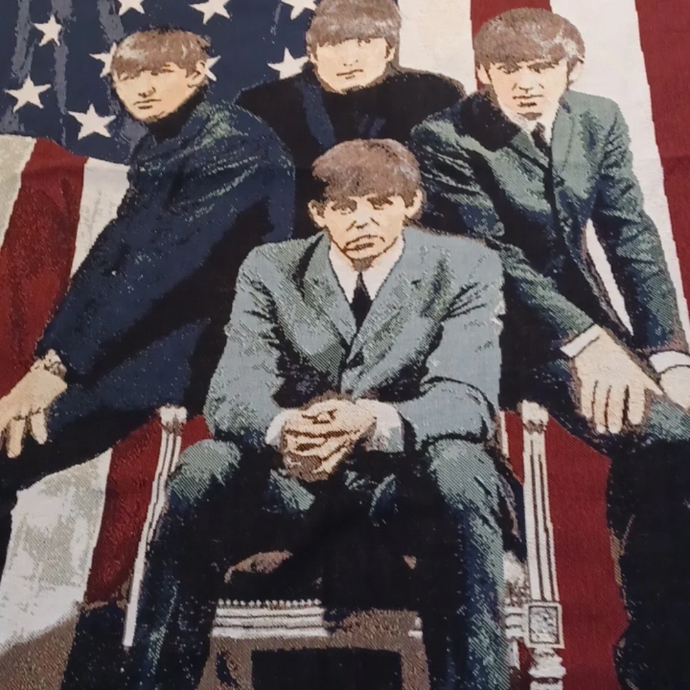 Beatles tapestry blanket America Flag 67x55 from the Rag Barn America Cl…